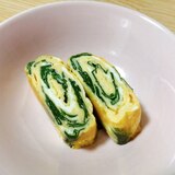 ほうれん草とチーズの卵焼き